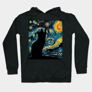 Cat Starry Night Harmony Hoodie